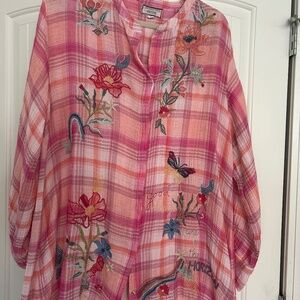 JOHNNY WAS JORDAN VOYAGER TUNIC, Size L